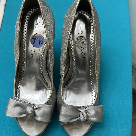 Rampage silver sparkle heels - Picture 2 of 7